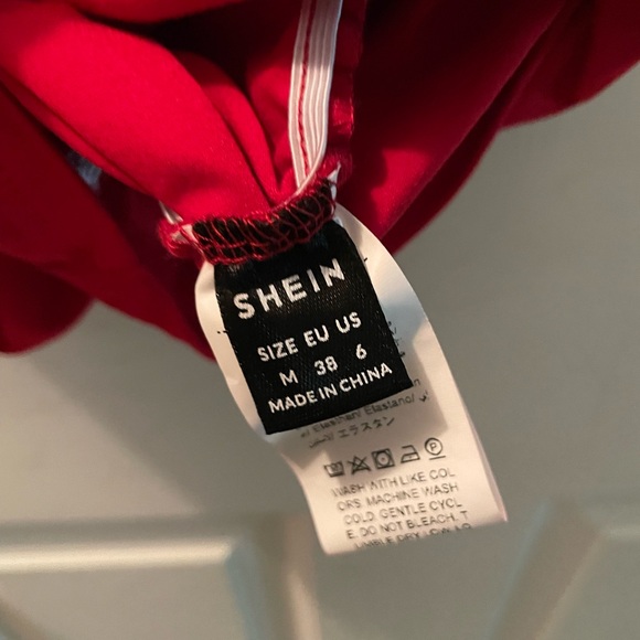 Cold-Shoulder Bodycon Dress With Wide Strap, Diamond Decoration, Ruffle Neckline - Picture 7 of 10